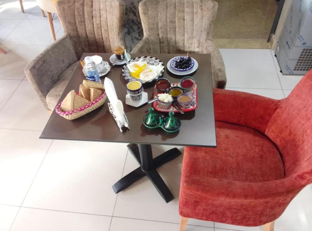 Moroccan breakfast served at the hotel