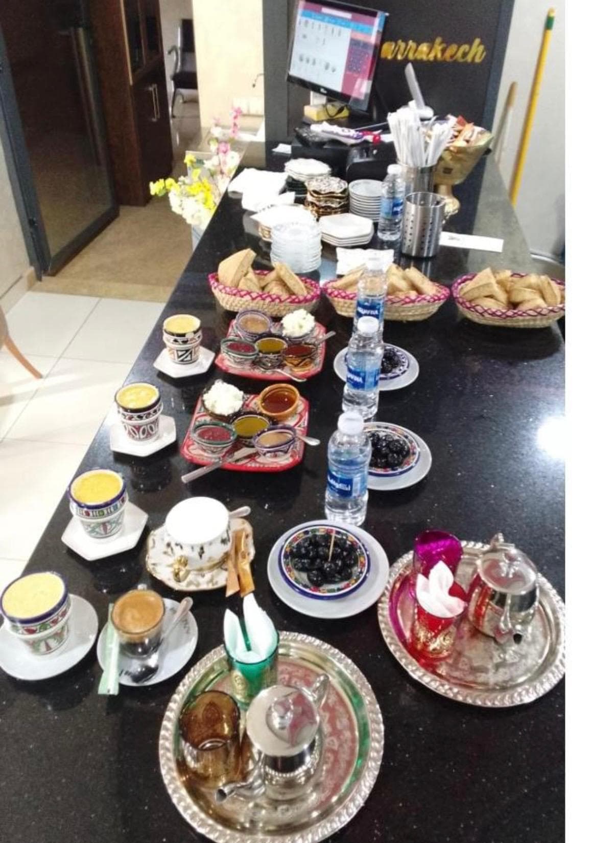 Moroccan breakfast table service